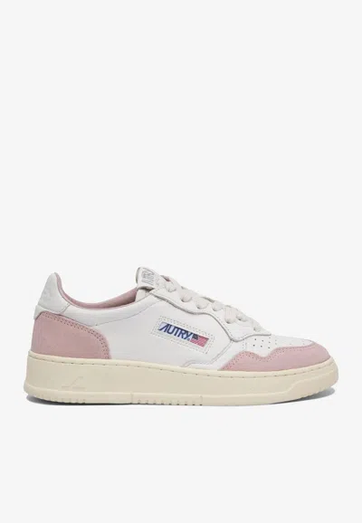 AUTRY MEDALIST LEATHER AND SUEDE SNEAKERS
