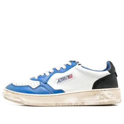 Autry Medalist Leather Low 'distressed White Black Azure'