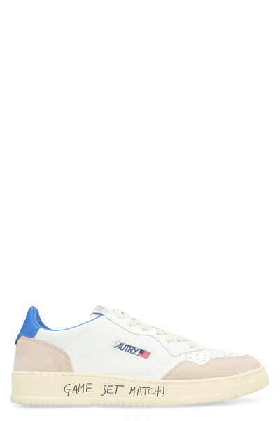 Autry Medalist Leather Low-top Sneakers In Bianco