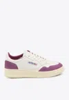 Autry Low Top Leather Sneakers With Contrast Panels In White