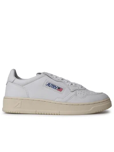 Autry Medalist Leather Low-top Sneakers In White