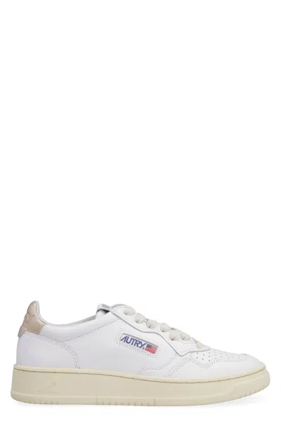 Autry Medalist Leather Low-top Sneakers In White