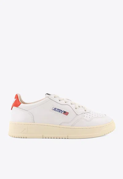 Autry Medalist Leather Low-top Sneakers In White