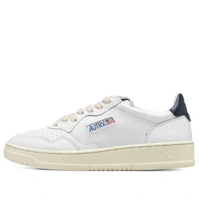 Autry Medalist Leather Low 'white Dark Blue'