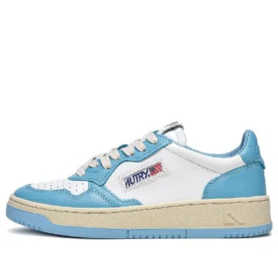 Autry Medalist Leather Low 'white Light Blue'