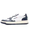 Autry Medalist Leather Low 'white Navy' In Multi