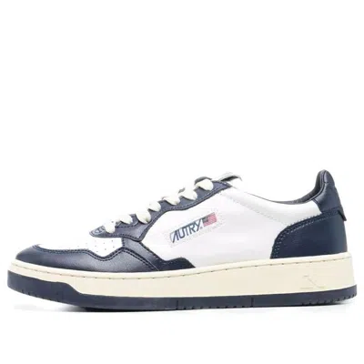 Autry Medalist Leather Low 'white Navy'