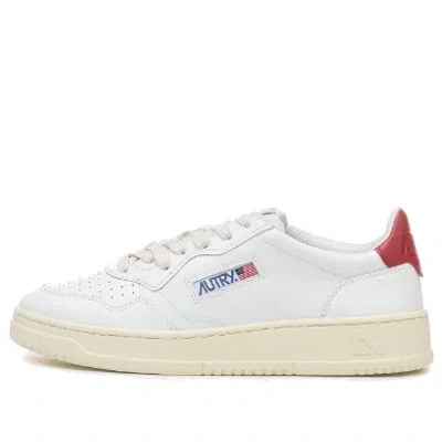 Autry Medalist Leather Low 'white Red'