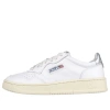 Autry Medalist Leather Low 'white Silver' In Metallic