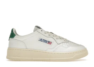 Pre-owned Autry Medalist Leather Low (women's) Sneakers In White/green/cream