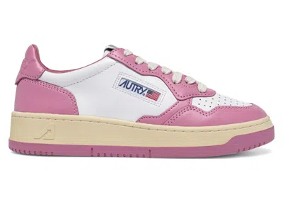 Pre-owned Autry Medalist Leather Low (women's) Sneakers In White/polignac