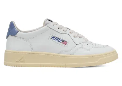 Pre-owned Autry Medalist Leather Low (women's) Sneakers In White/tempest