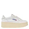 Autry Medalist Leather Sneakers With Platform Sole In White