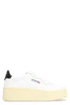 Autry Medalist Logo Embroidered Platform Sneakers In White