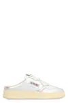 Autry Medalist Slip-on Leather Sneakers In Silver