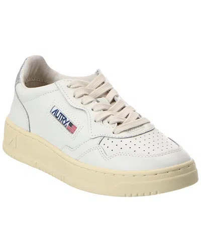 Autry Medalist Leather Sneaker In Transparent