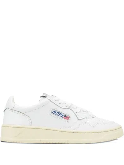 Autry Calf Leather Suede Sneakers In Animal Print