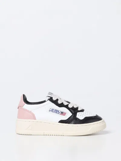 Autry Kids' Medalist Low-top Leather Sneakers In 黑色