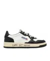 Autry Medalist Low Vintage X Mihara Yasuhiro White And Black Sneakers With Handcrafted Sole In Leather Man In Black