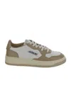 Autry Medalist Leather Sneakers In Gray