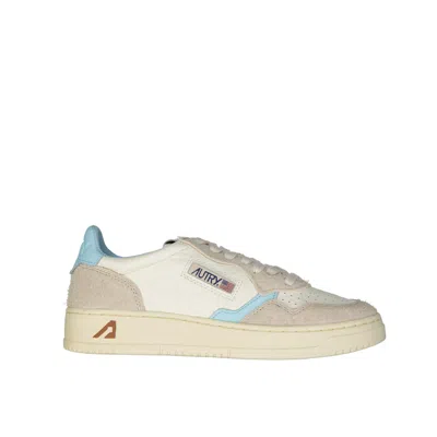 Autry Medalist Leather Sneakers In Neutral