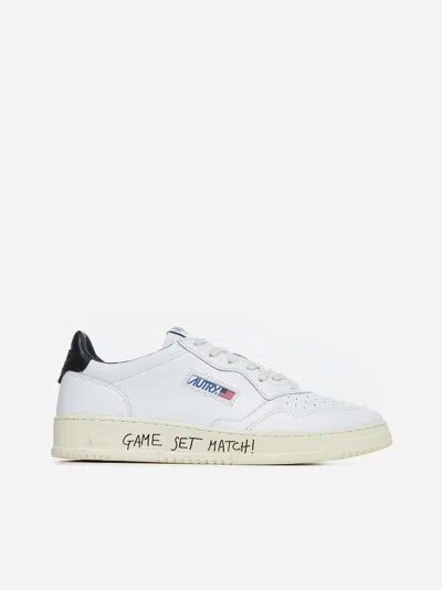 Autry Medalist Leather Trainers In Non Definito