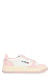 Autry Medalist Low Leather Sneakers In Pink