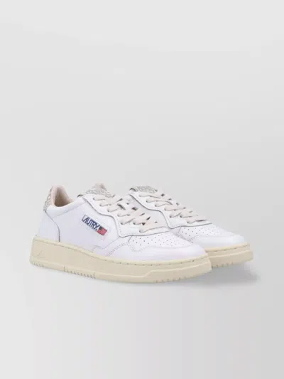 Autry Medalist Leather Sneakers Snake-skin Print