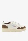 Autry Medalist Low Sneakers In Goatskin And Suede In Multi