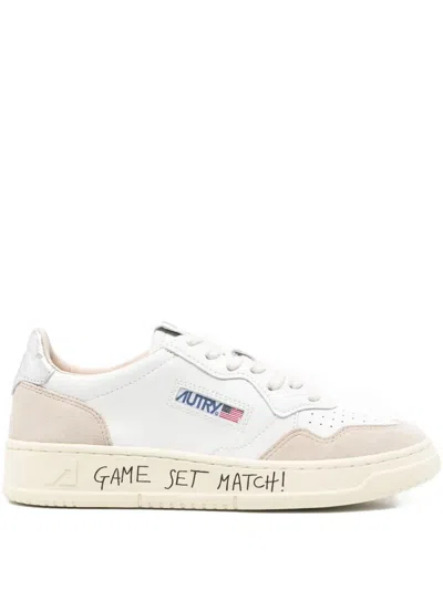 Autry Medalist Leather Sneakers In White