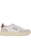Autry Medalist Low Sneakers With Suede Inserts And Contrasting Heel In White