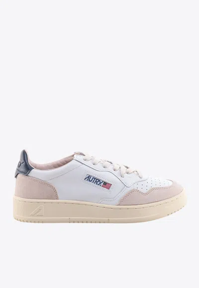 Autry Medalist Leather Sneakers In White