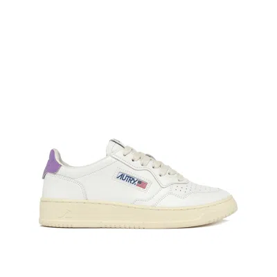 Autry Medalist Leather Sneakers In White