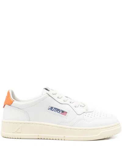 Autry Medalist Leather Sneakers In White