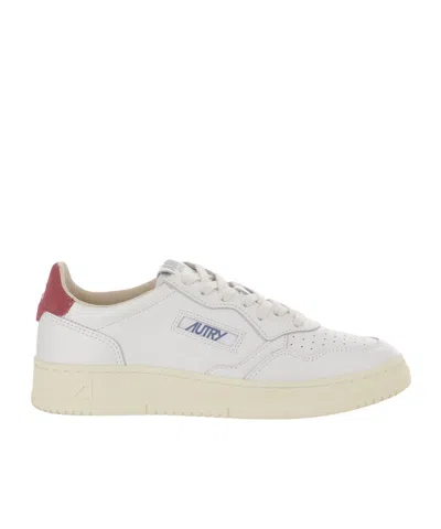 Autry Medalist Leather Sneakers In White