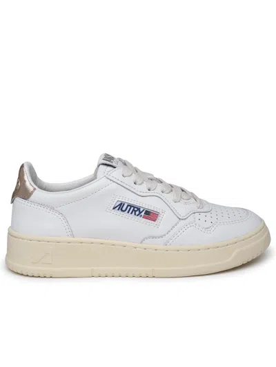 Autry Medalist Leather Sneakers In White