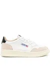 Autry Medalist Suede-panel Sneakers In White