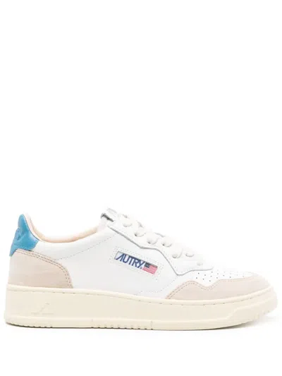 Autry Medalist Leather Sneakers In White