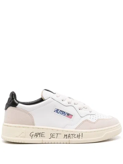 Autry Medalist Leather Sneakers In White