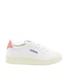 Autry 'medalist' White Low Top Sneakers With Logo Patch On Tongue And Side In White
