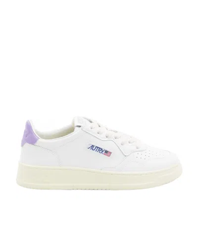 Autry Medalist Leather Sneakers In White
