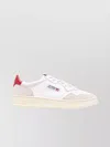 Autry Classic Low-top Sneakers With Textured Panels And Contrasting Heel Tab In Neutral