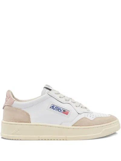 Autry Two-tone Leather And Suede Medalist Sneakers In White