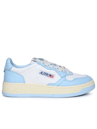 AUTRY AUTRY 'MEDALIST' LIGHT BLUE LEATHER SNEAKERS