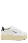 Autry Medalist Logo Embroidered Platform Sneakers In White