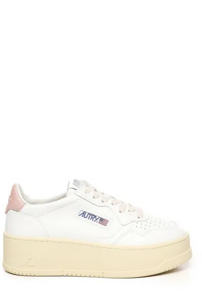 AUTRY MEDALIST LOGO EMBROIDERED PLATFORM SNEAKERS