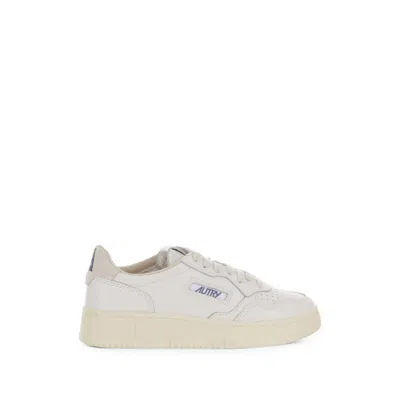 Autry White Leather Sneakers With Subtle Perforations