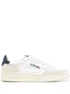 Autry 'medalist' White Low Top Sneakers With Beige Suede Details