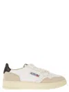 Autry Medalist Low - Leather And Suede Sneakers In Multi