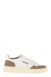 Autry Medalist Low - Leather And Suede Sneakers In Multi